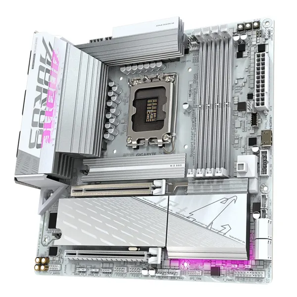 Placă de bază GIGABYTE B860M AORUS ELITE WIFI6E ICE LGA1851 mATX Alb - imagine 4