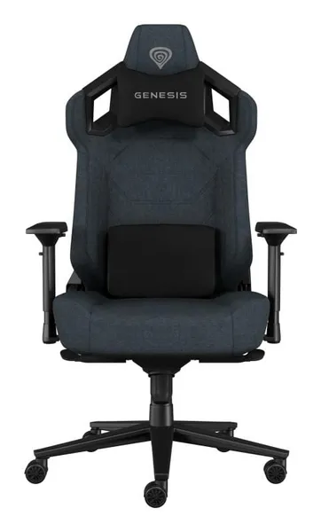 Scaun gaming Genesis Nitro 800, material textil, reglabil pe inaltime, greutate maxima suportata 150 kg, inaltime scaun reglabil 47 - 53 cm, spatar ajustabil 135°, dimensiuni roti 60mm,  echipat cu piston cu gaz clasa 4, manere 4D, negru