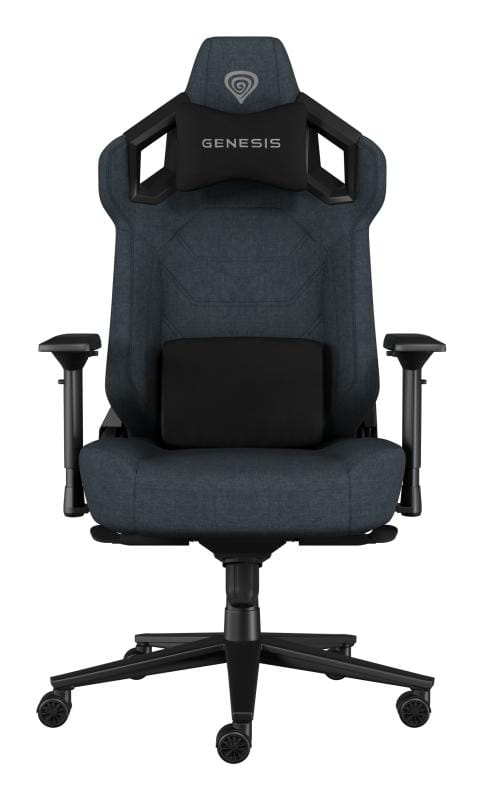 Scaun gaming Genesis Nitro 800, material textil, reglabil pe inaltime, greutate maxima suportata 150 kg, inaltime scaun reglabil 47 - 53 cm, spatar ajustabil 135°, dimensiuni roti 60mm, echipat cu piston cu gaz clasa 4, manere 4D, negru