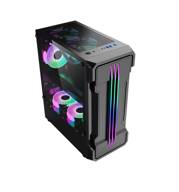 Carcasă PC PRO GAMING ZERG Mid Tower ARGB Negru - imagine 2