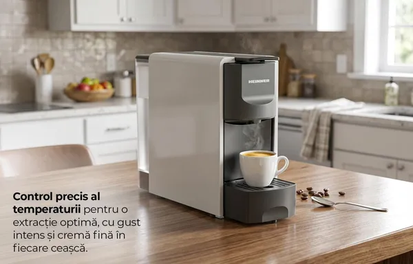Espressor cu Capsule HEINNER EspressoCraft HEMC-DD20WHBK Alb și Negru - imagine 6