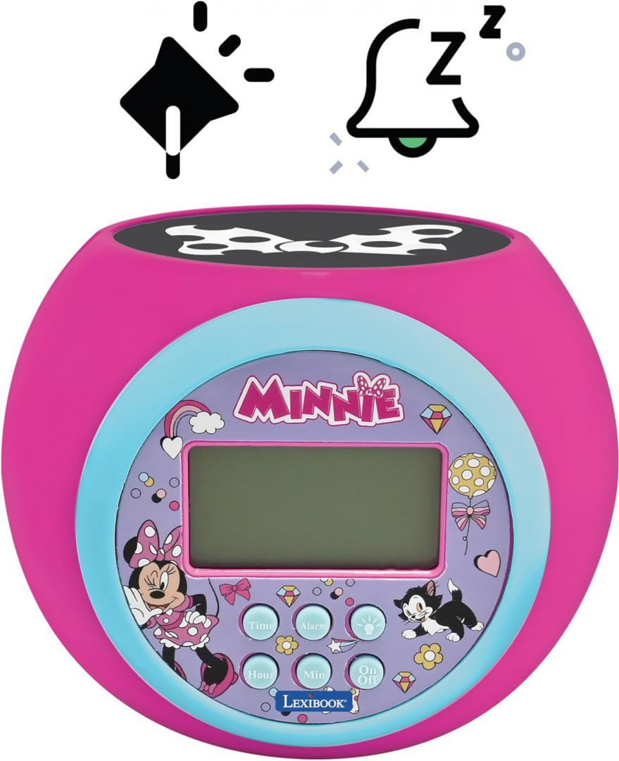 Ceas Deșteptător LEXIBOOK Minnie Mouse cu Proiector - imagine 2