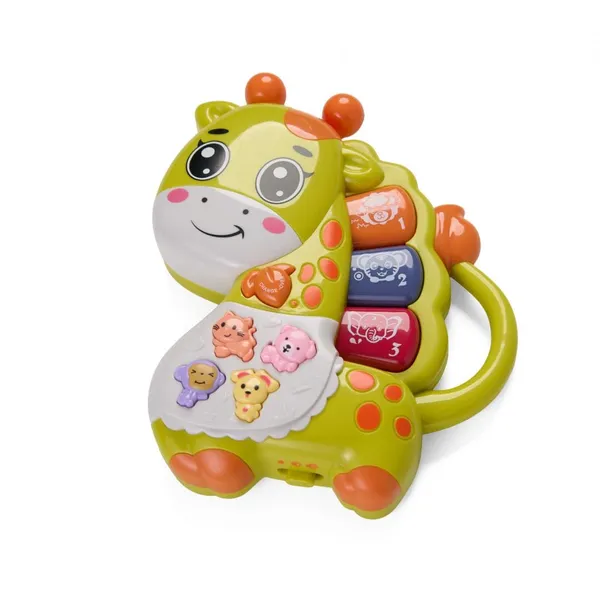 Jucărie Interactivă MOMKI Girafă Lumini și Sunete Verde - imagine 2