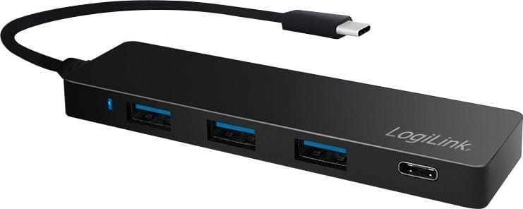 Hub Extern LOGILINK UA0311 USB 3.0 x3 + USB 3.1 Type C Negru