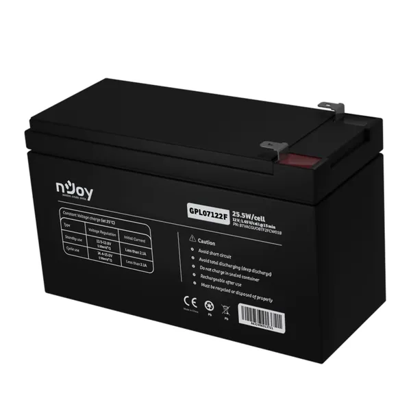 Acumulator NJOY GPL07122F 12V VRLA Negru