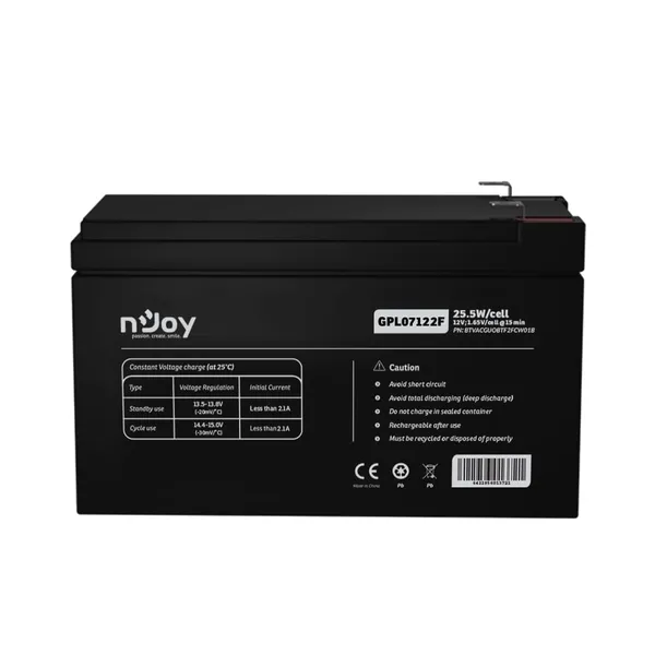 Acumulator NJOY GPL07122F 12V VRLA Negru