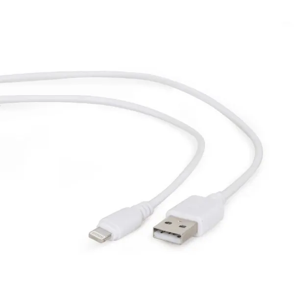 Cablu Date GEMBIRD USB 2.0 Lightning 1m Alb CC-USB2-AMLM-W-1M