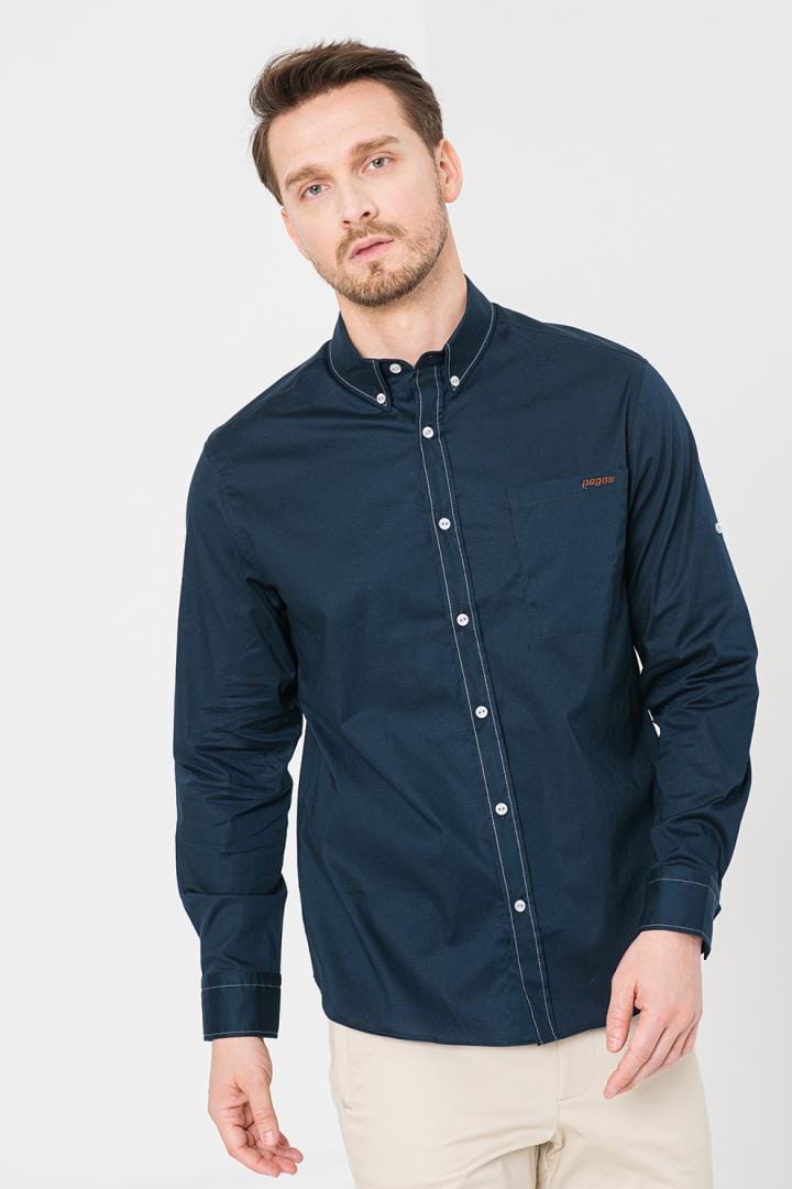 Cămașă Casual Bărbați Dark Navy L