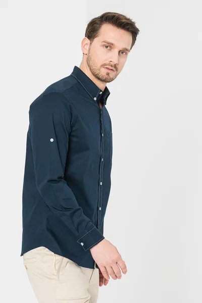 Cămașă Casual Bărbați Dark Navy L - imagine 2