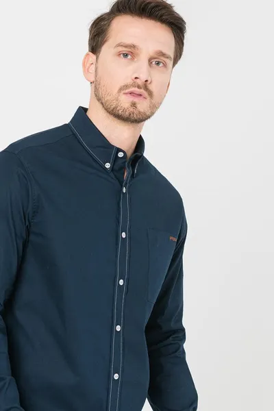 Cămașă Casual Bărbați Dark Navy L - imagine 5
