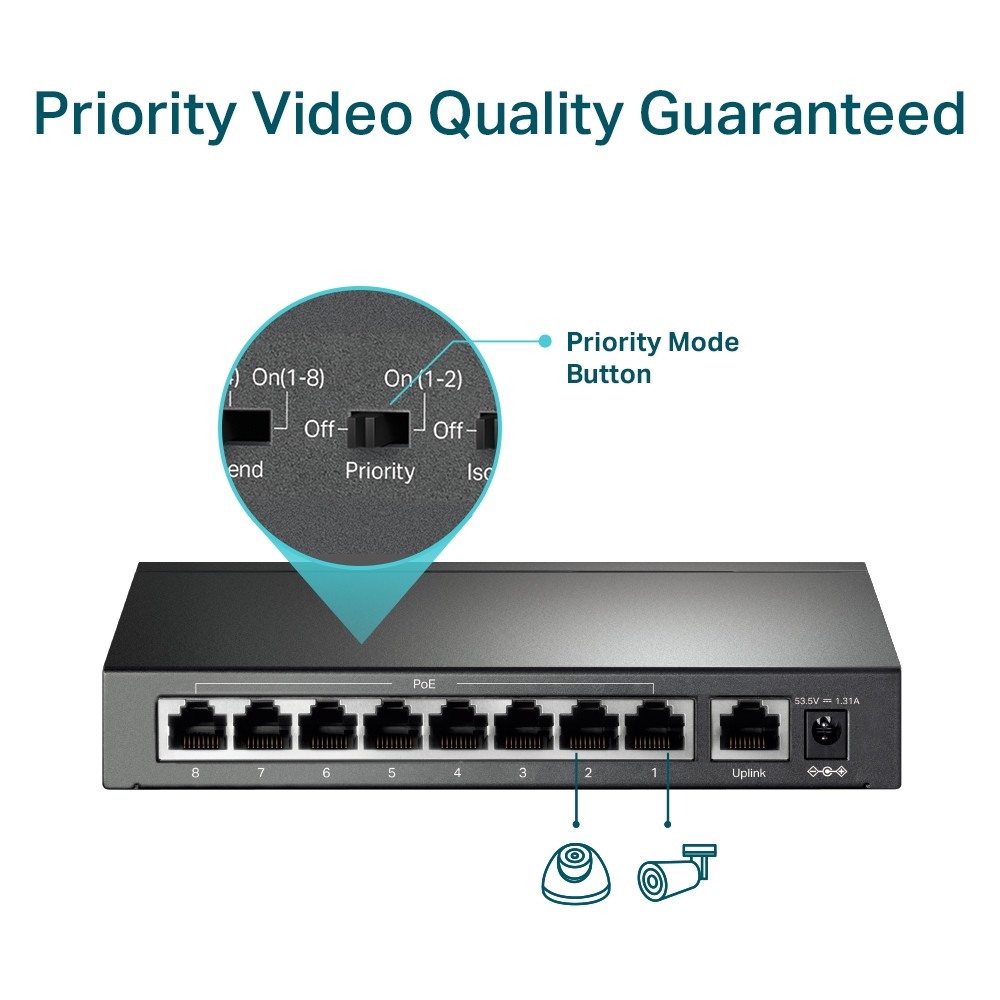 Switch TP-LINK TL-SF1009P 9 Porturi 10/100 Mbps PoE - imagine 7