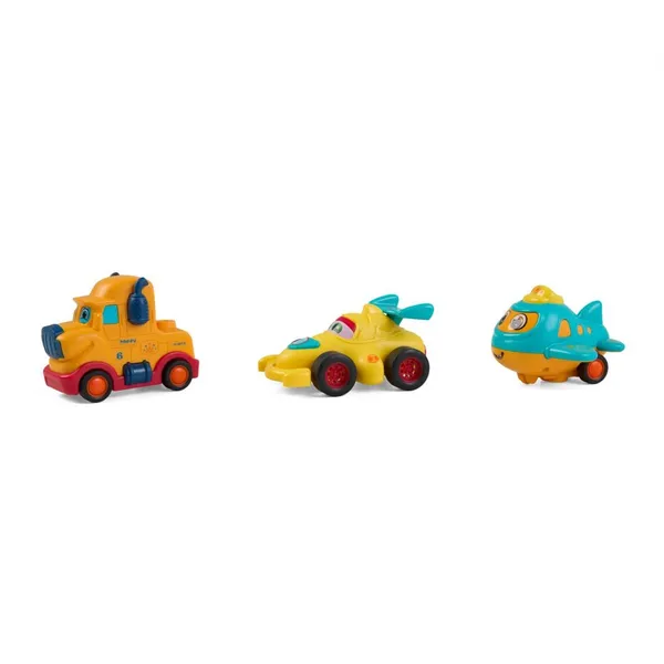 Set 3 Vehicule prin Inerție MOMKI Diverse Modele și Culori - imagine 12