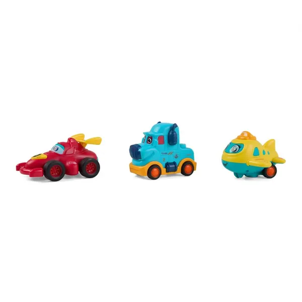 Set 3 Vehicule prin Inerție MOMKI Diverse Modele și Culori - imagine 9