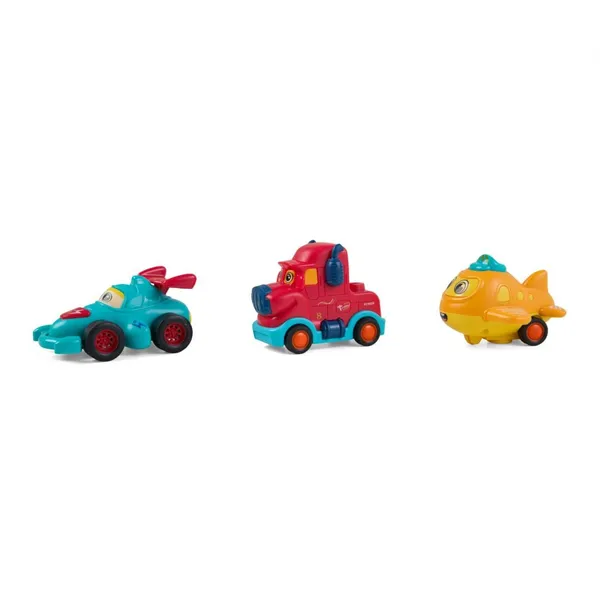 Set 3 Vehicule prin Inerție MOMKI Diverse Modele și Culori - imagine 10