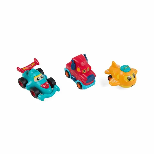Set 3 Vehicule prin Inerție MOMKI Diverse Modele și Culori - imagine 11