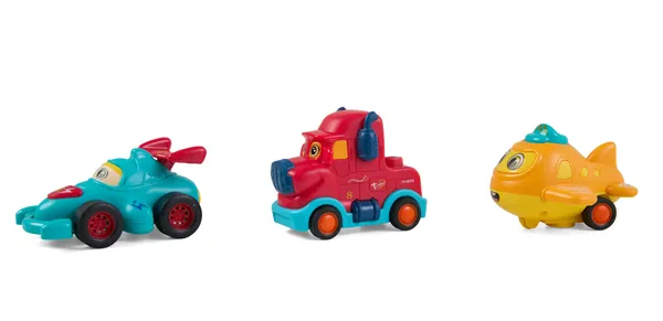 Set 3 Vehicule prin Inerție MOMKI Diverse Modele și Culori - imagine 2