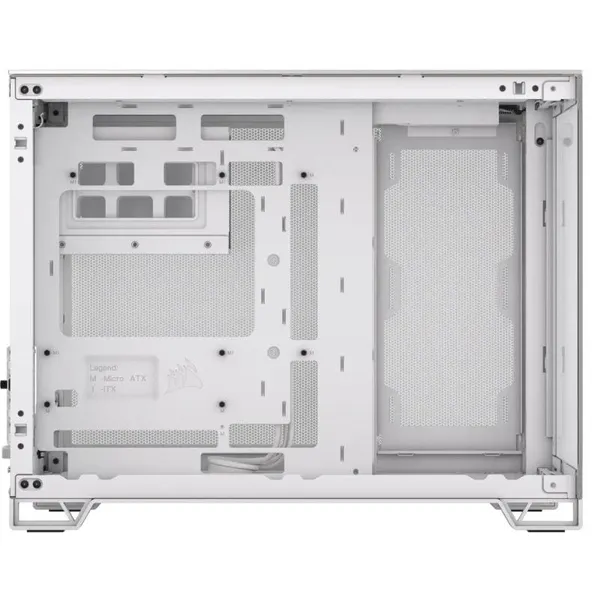 Carcasă PC CORSAIR 2500X Micro ATX Dual Chamber White - imagine 2