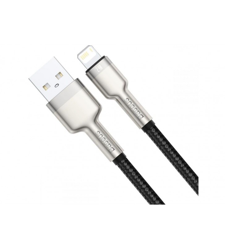 Cablu BASEUS CALJK-01 USB-Lightning 0.25m Negru - imagine 2