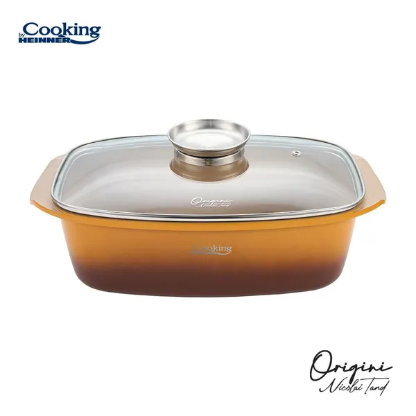 Tavă Roaster HEINNER Nicolai Tand Aluminiu Turnat cu Capac 5.3L - imagine 2