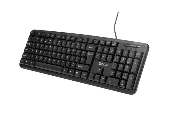 Tastatură SPACER SPKB-S62 USB 104 taste Negru - imagine 3