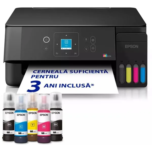 Multifuncțional Inkjet EPSON EcoTank L3360 CISS A4 Color USB WiFi