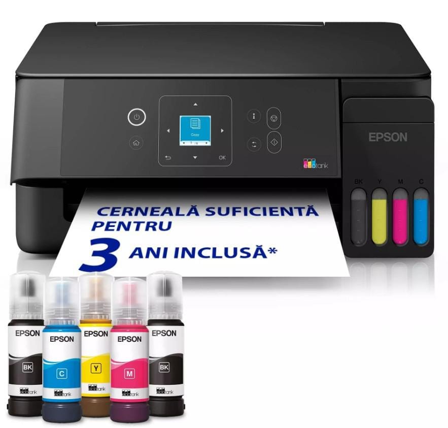 Multifuncțional Inkjet EPSON EcoTank L3360 CISS A4 Color USB WiFi