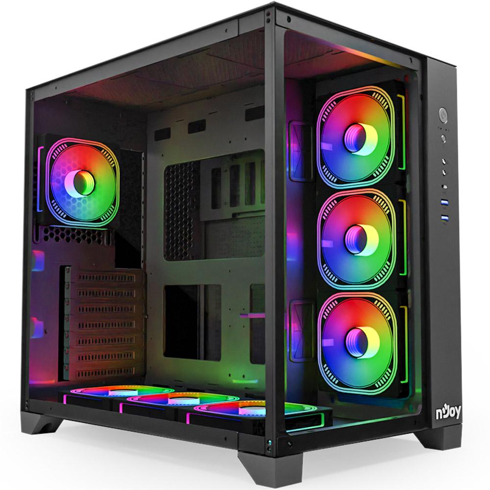Carcasă PC NJOY AURA Mid Tower ATX Negru