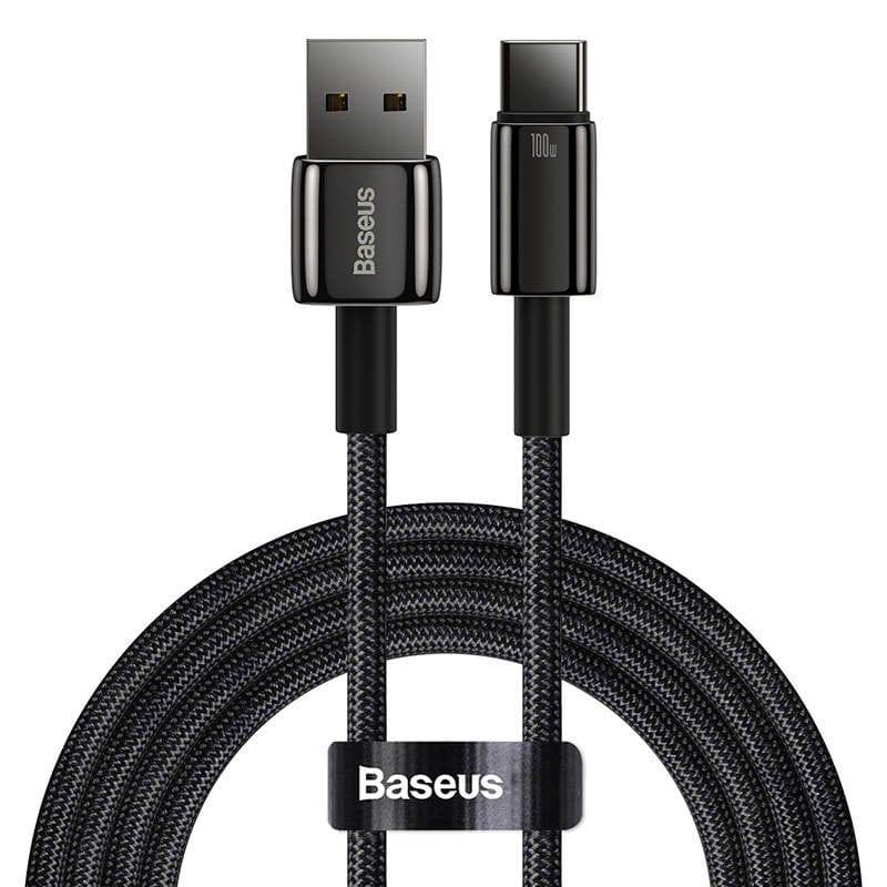 Cablu Alimentare și Date BASEUS CAWJ000001 USB-C 100W 1m Negru