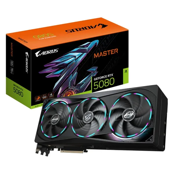 Placă Video GIGABYTE AORUS MASTER GeForce RTX 5080 16GB GDDR7 PCIe 5.0 256-bit
