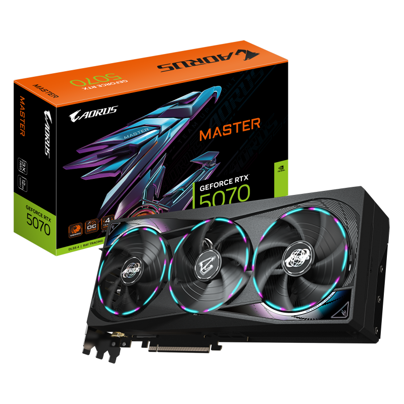 Placă Video GIGABYTE AORUS GeForce RTX 5070 MASTER 12GB GDDR7