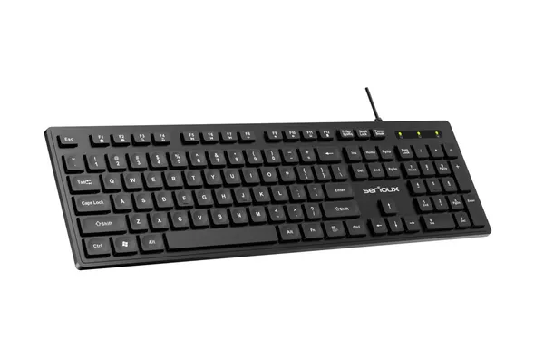 Tastatură SERIOUX SRXK-SKB704WD USB 104 Taste Negru - imagine 4
