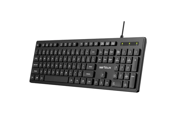 Tastatură SERIOUX SRXK-SKB704WD USB 104 Taste Negru - imagine 5