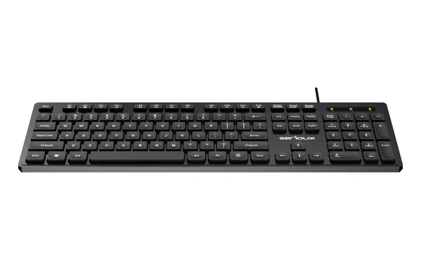 Tastatură SERIOUX SRXK-SKB704WD USB 104 Taste Negru - imagine 2