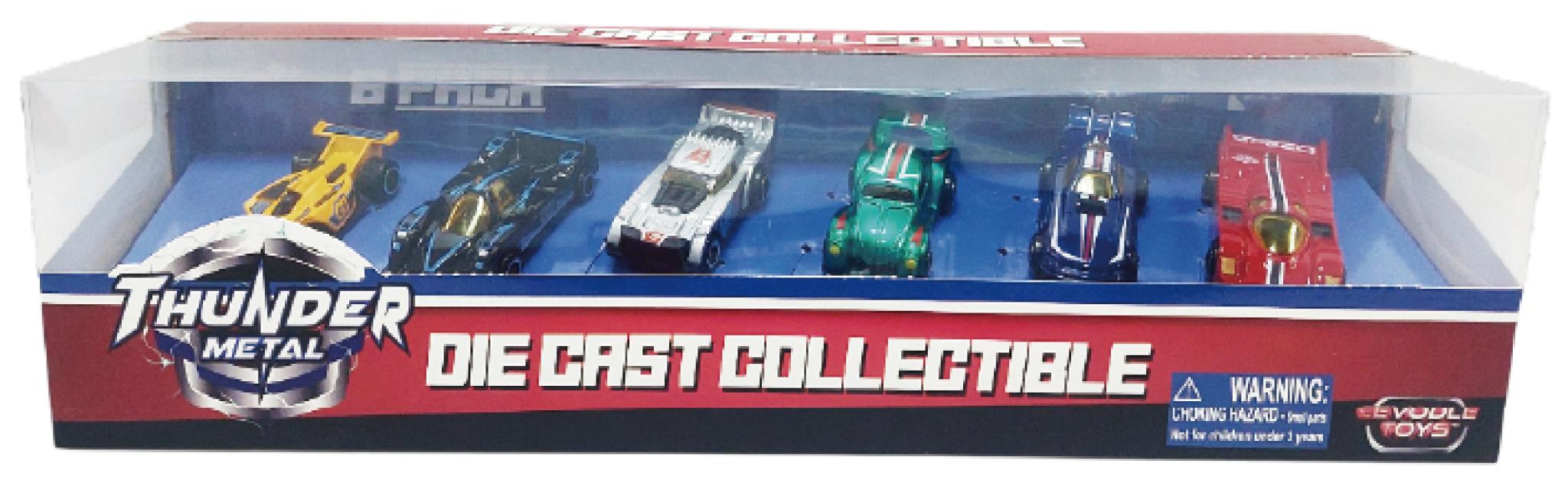 Set 6 Mașinuțe Curse CEVODLE Die Cast Scara 1/64 - imagine 4