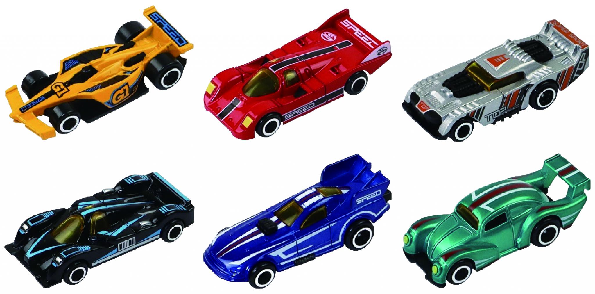 Set 6 Mașinuțe Curse CEVODLE Die Cast Scara 1/64 - imagine 2