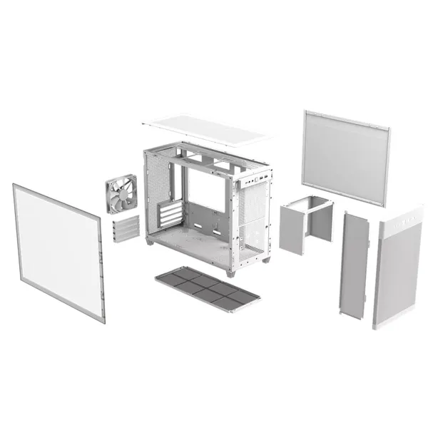 Carcasă PC ASUS PRIME AP201 Small Tower Alb - imagine 6