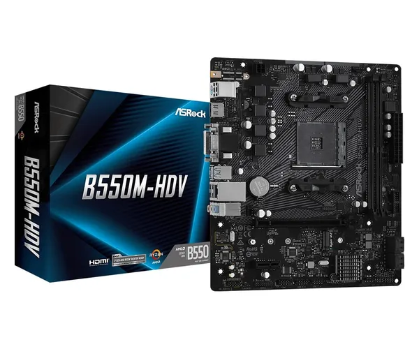 Placă de Bază ASROCK B550M-HDV mATX Socket AM4 - imagine 2