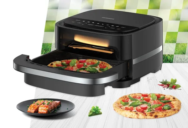Friteuză cu aer cald HEINNER Pizza EasyFry 4L Negru