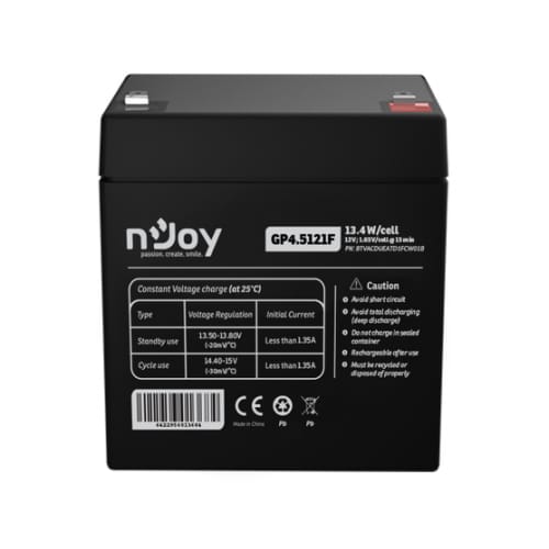 Acumulator NJOY GP4.5121F 12V VRLA Negru
