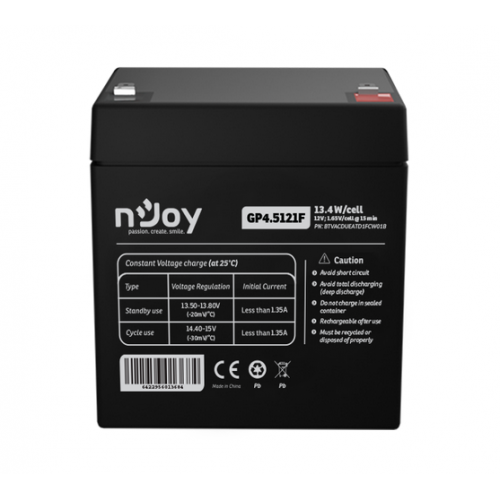 Acumulator NJOY GP4.5121F 12V VRLA Negru