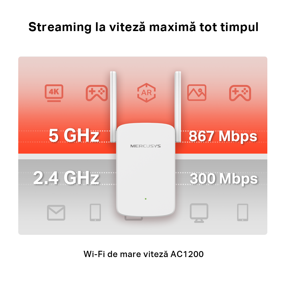 Range Extender MERCUSYS ME30 AC1200 Dual-Band - imagine 6
