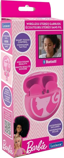 Căști Wireless Intraauriculare LEXIBOOK Barbie pentru Copii HPBT05BB