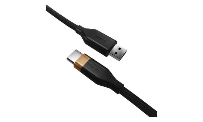 Cablu DURACELL USB-A to USB-C 1 m Negru