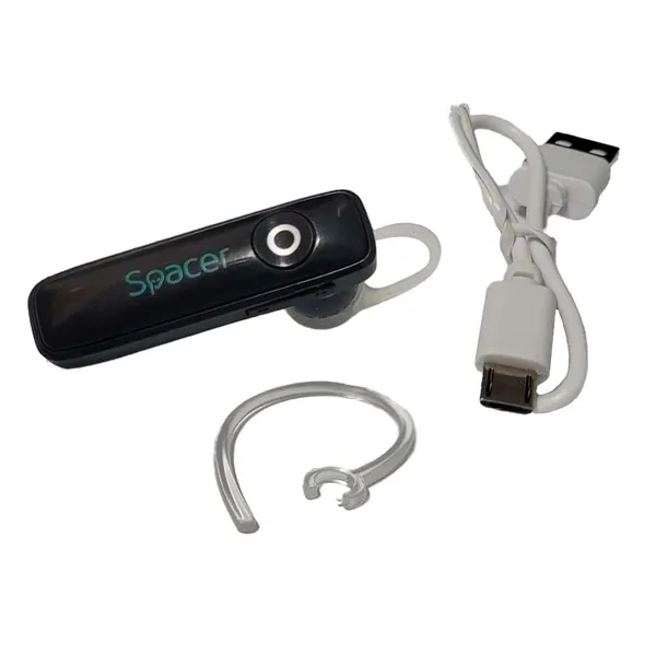 Cască Bluetooth SPACER Monocască cu Microfon Negru SPBH-HF-01-BK - imagine 2