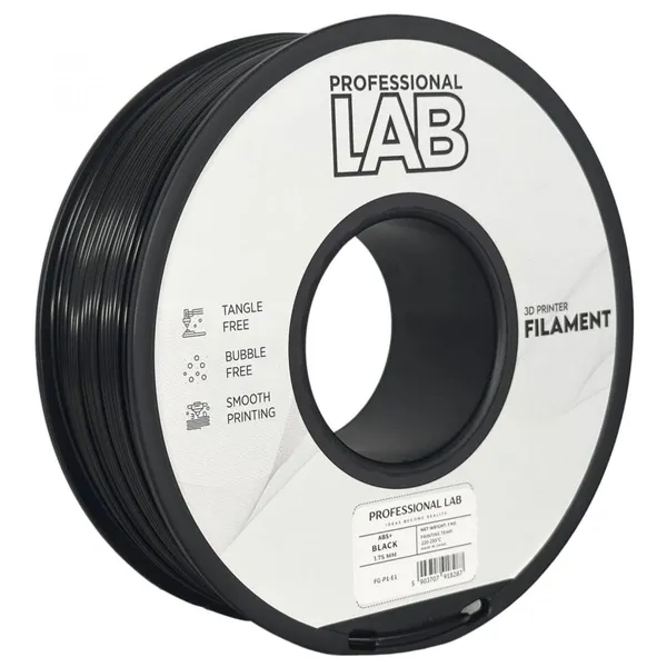 Filament 3D PROFESSIONAL LAB ABS+ 1,75 mm Negru 1 kg