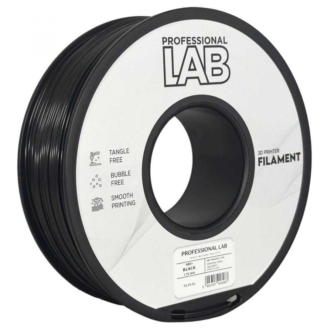 Filament 3D PROFESSIONAL LAB ABS+ 1,75 mm Negru 1 kg