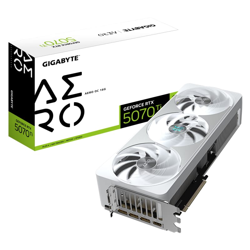 Placă Video GIGABYTE NVIDIA GeForce RTX 5070 Ti AERO OC 16GB GDDR7