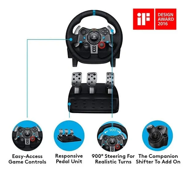 Volan LOGITECH Driving Force G29 PC PS3 PS4 Negru - imagine 5