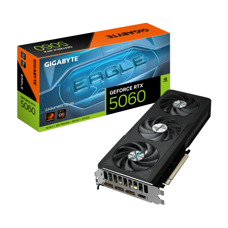 Placă Video GIGABYTE GeForce RTX 5060 Eagle Max OC 8GB GDDR7