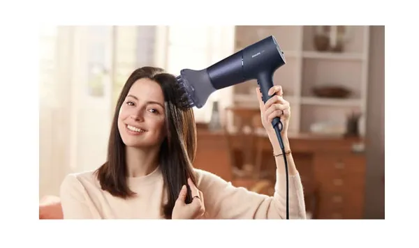 Uscător de păr PHILIPS BHD510/00 2300W ThermoShield Albastru - imagine 3